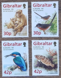 GIBRALTAR ** 852/5 EUROPA, fauna, r. 1999