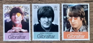GIBRALTAR ** 875/7, 30. výr. svatby Johna Lennona, r. 1999