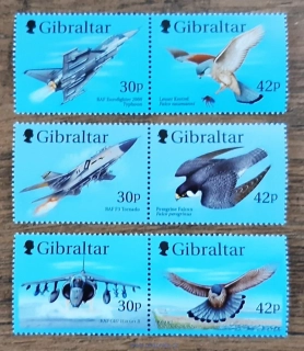 GIBRALTAR ** 880/85 vojenská letadla a dravci I, r. 1999