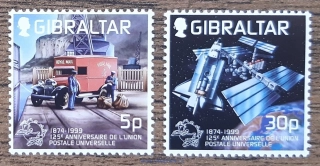 GIBRALTAR ** 886/7, 125 let UPU, r. 1999