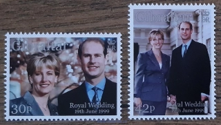GIBRALTAR ** 888/9, svatba prince Edwarda, r. 1999