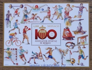 MONAKO ** aršík 100.výr. ASM, sportovní asociace, R. 2024