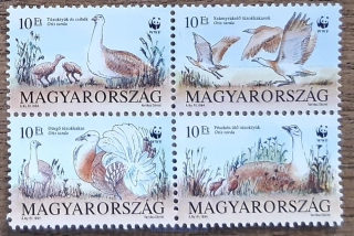 MAĎARSKO ** 4282/5 ochrana přírody, WWF, ptáci, r. 1994