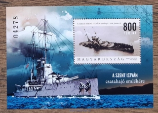 MAĎARSKO ** aršík Bl 415 A, r.u. křižník Szent István, r. 2018