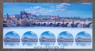 ČR ** VZ ČP 0003, 5páska, Vlastní známka, Pohled na Pražský hrad, r. 2025