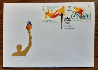 SLOVINSKO FDC sport, LOH Paříž, R.2024