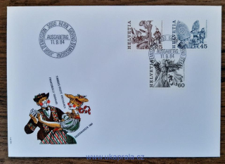 ŠVÝCARSKO FDC 1280/2, lidové slavnosti, r. 1984