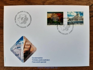 Švýcarsko FDC 1782/3, výročí, r. 2002