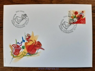 ŠVÝCARSKO FDC 1750, gratulační, r. 2001
