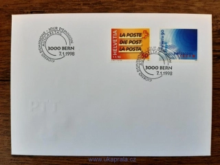 ŠVÝCARSKO 1637/8, pošta, PTT, r. 1998