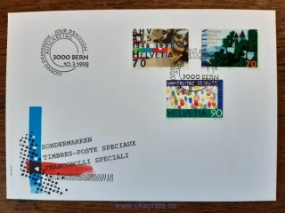 ŠVÝCARSKO FDC 1640/2, výročí, r. 1998