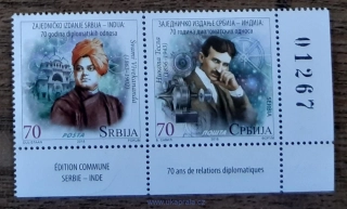 SRBSKO ** 816/7 diplomatické vztahy s Indií, r. 2018