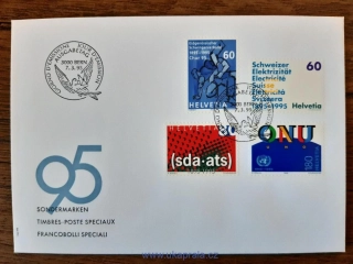 Švýcarsko FDC 1540/3 různá výročí, r. 1995