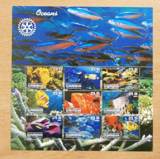 Gambia raz. aršík, ryby, mořská fauna, Rotary, r. 2003