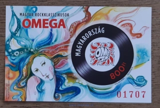 MAĎARSKO ** aršík Bl 441 B NEZOUBKOVANÝ, historie rocku I, Omega, r. 2020