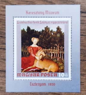MAĎARSKO ** aršík Bl 78A, umění, obrazy, r. 1970