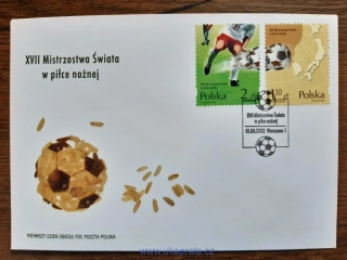 POLSKO FDC 3978/9, MS ve fotbale, r. 2002