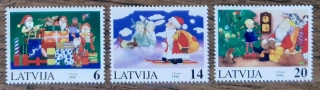 LOTYŠSKO ** 444/6 vánoční, r. 1996