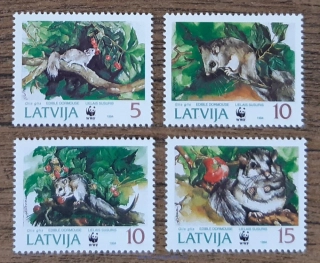 LOTYŠSKO ** 378/81 fauna, WWF, plch velký, r. 1994