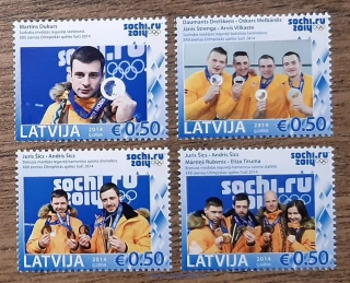 LOTYŠSKO ** 909/12, ZOH v Soči, medailisté, r. 2014