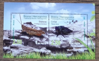 Bosna a Hercegovina ** aršík Bl 46 fauna, hmyz, r. 2013
