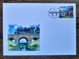 LITVA FDC 1191, železniční mosty, Kretinga, r. 2015