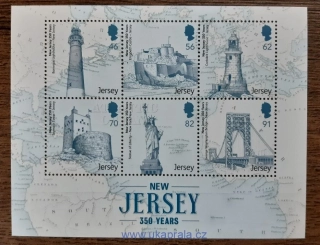 JERSEY ** aršík Bl 120, 350 výr. založení New Jersey, r. 2014