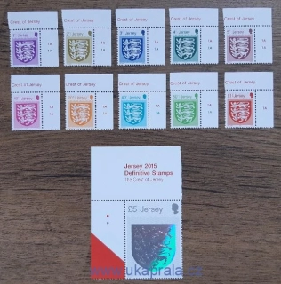 JERSEY ** 1888/1898 výplatní, erby, r. 2015