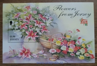 Jersey ** aršík Bl 20, květiny I, r. 1998