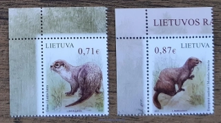 LITVA ** 1182/3 Red book, vydra, norek, r. 2015
