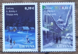 LITVA ** 1232/3, vánoce a nový rok, r. 2016