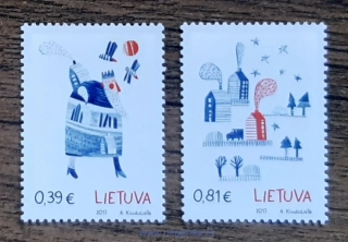 LITVA ** 1263/4, vánoční a nový rok, r. 2017