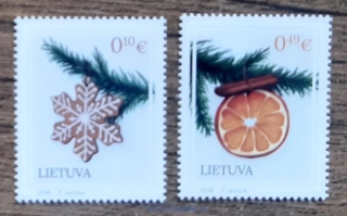 LITVA ** 1297/8, vánoční a nový rok, r. 2018
