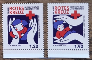 LICHTENŠTEJNSKO ** Červený kříž, 80 let, NOVINKA R. 2025