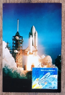 NASA, originální pohlednice NASA, raketoplán Columbia, r. 1982