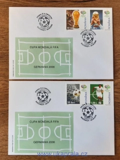 RUMUNSKO FDC 6086/9, MS ve fotbale, Německo, r. 2006