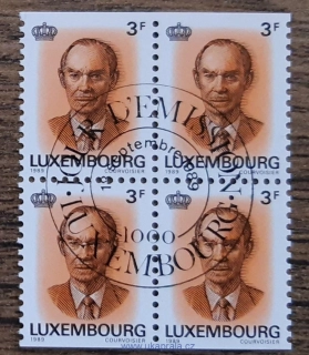 LUCEMBURSKO raz. 1225 4blok, Velkovévoda Jan Lucemburský, r. 1989