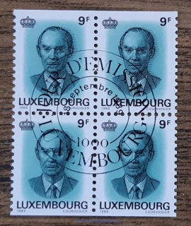 LUCEMBURSKO raz. 1226 4blok, Velkovévoda Jan Lucemburský, r. 1989