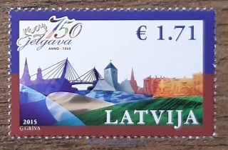LOTYŠSKO ** 938, Jelgava, 750 let, r. 2015