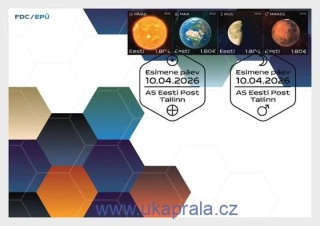 ESTONSKO FDC, Vesmír, NOVINKA R. 2026