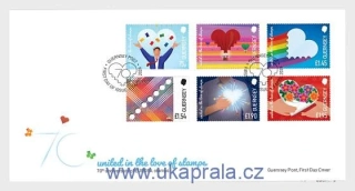 GUERNSEY FDC EUROPA, 70. výročí, NOVINKA R. 2026