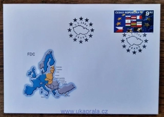 ČR FDC 395 vstup do EU, r. 2004