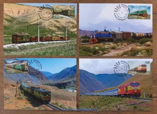 KYRGYZSTÁN (KEP), CM, železnice, lokomotivy, r. 2023