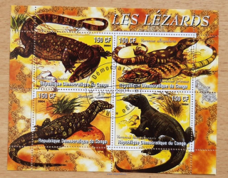Kongo raz. aršík, ještěři, varani, r. 2004