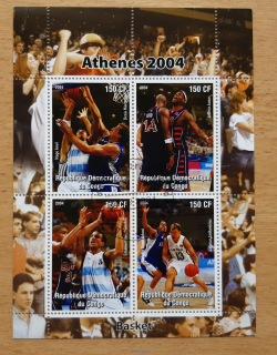 Kongo raz. aršík, OH Atény 2004, basketbal, r. 2004