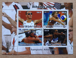 Kongo raz. aršík, OH Atény 2004, šampioni USA, r. 2004