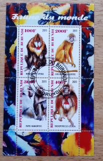 Burundi raz. aršík, opice, r. 2011