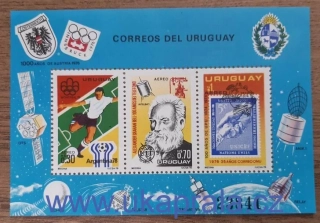 URUGUAY ** aršík Bl 29 fotbal, ZOH, r. 1976