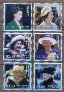 NOVÝ ZÉLAND ** série QEII., královna Alžběta II., smuteční, r. 2023