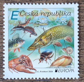 ČR ** 1260 EUROPA, vodní fauna a flóra, r. 2024